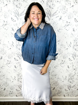 Twinkle Hour Denim Blouse