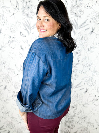 Twinkle Hour Denim Blouse