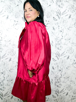 Wrapped in Red Mini Dress
