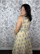 Sunshine Palms Striped Midi Dress