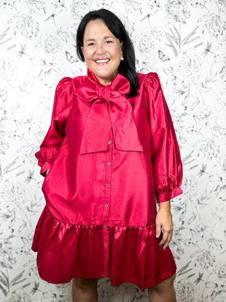 Wrapped in Red Mini Dress