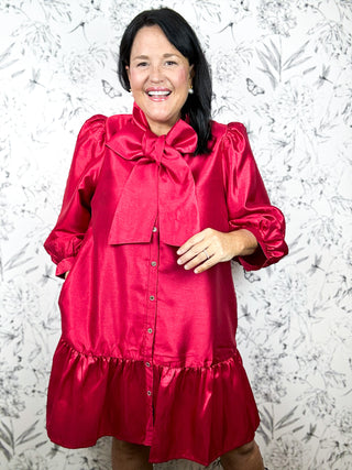 Wrapped in Red Mini Dress
