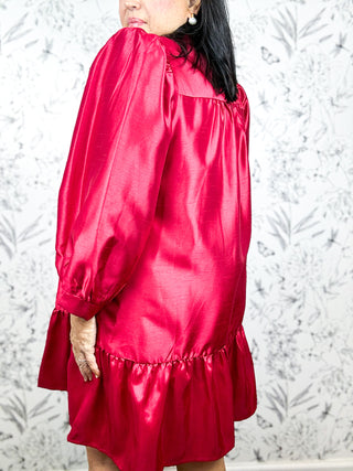 Wrapped in Red Mini Dress