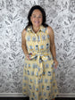 Sunshine Palms Striped Midi Dress