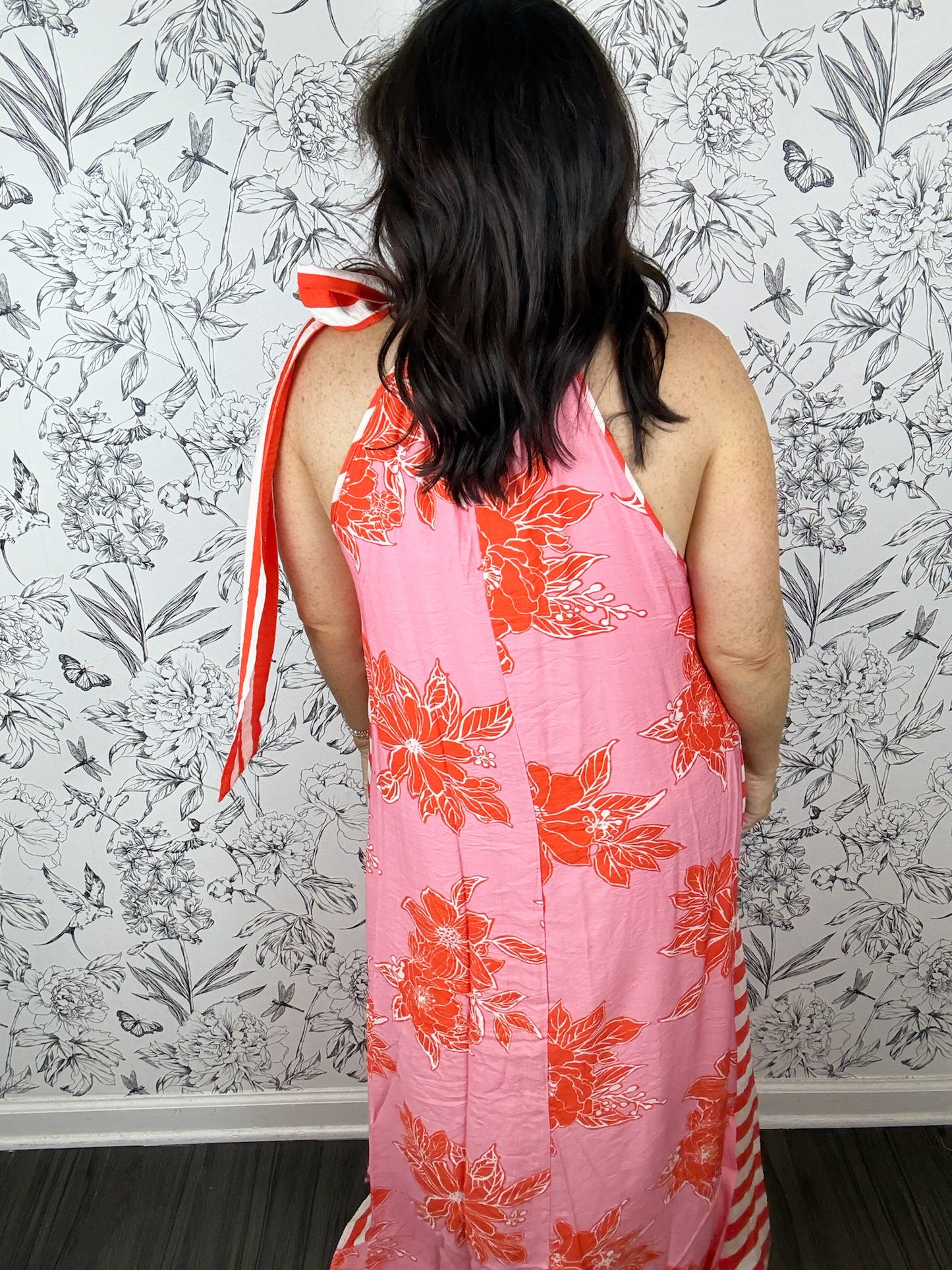 Aloha Ribbon Maxi Dress