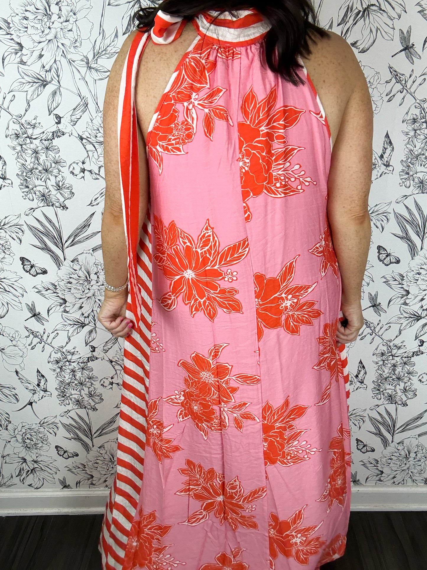 Aloha Ribbon Maxi Dress