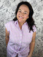 Lilac Society Gingham Blouse