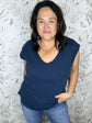 Pier Diem V Neck TEE Navy Z SUPPLY