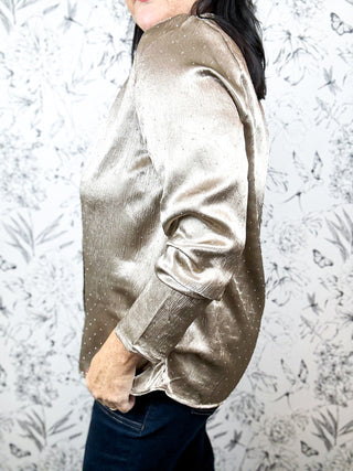 Thea Embellished Satin Blouse