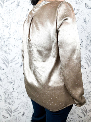 Thea Embellished Satin Blouse