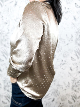 Thea Embellished Satin Blouse