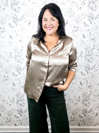 Thea Embellished Satin Blouse