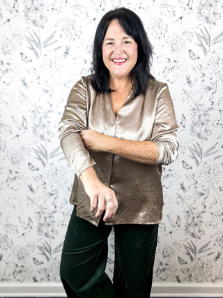 Thea Embellished Satin Blouse
