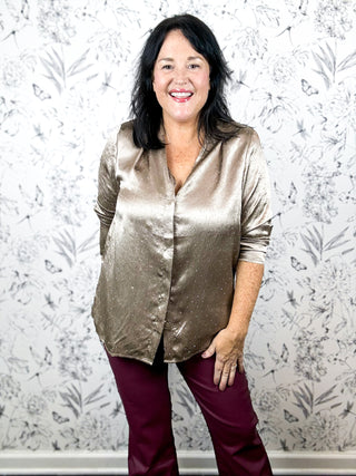 Thea Embellished Satin Blouse