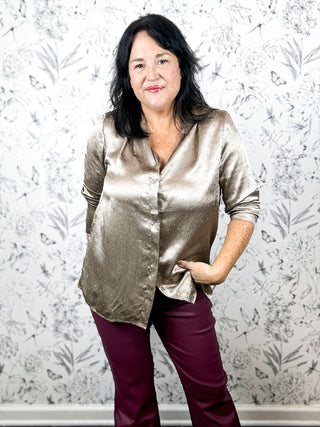Thea Embellished Satin Blouse