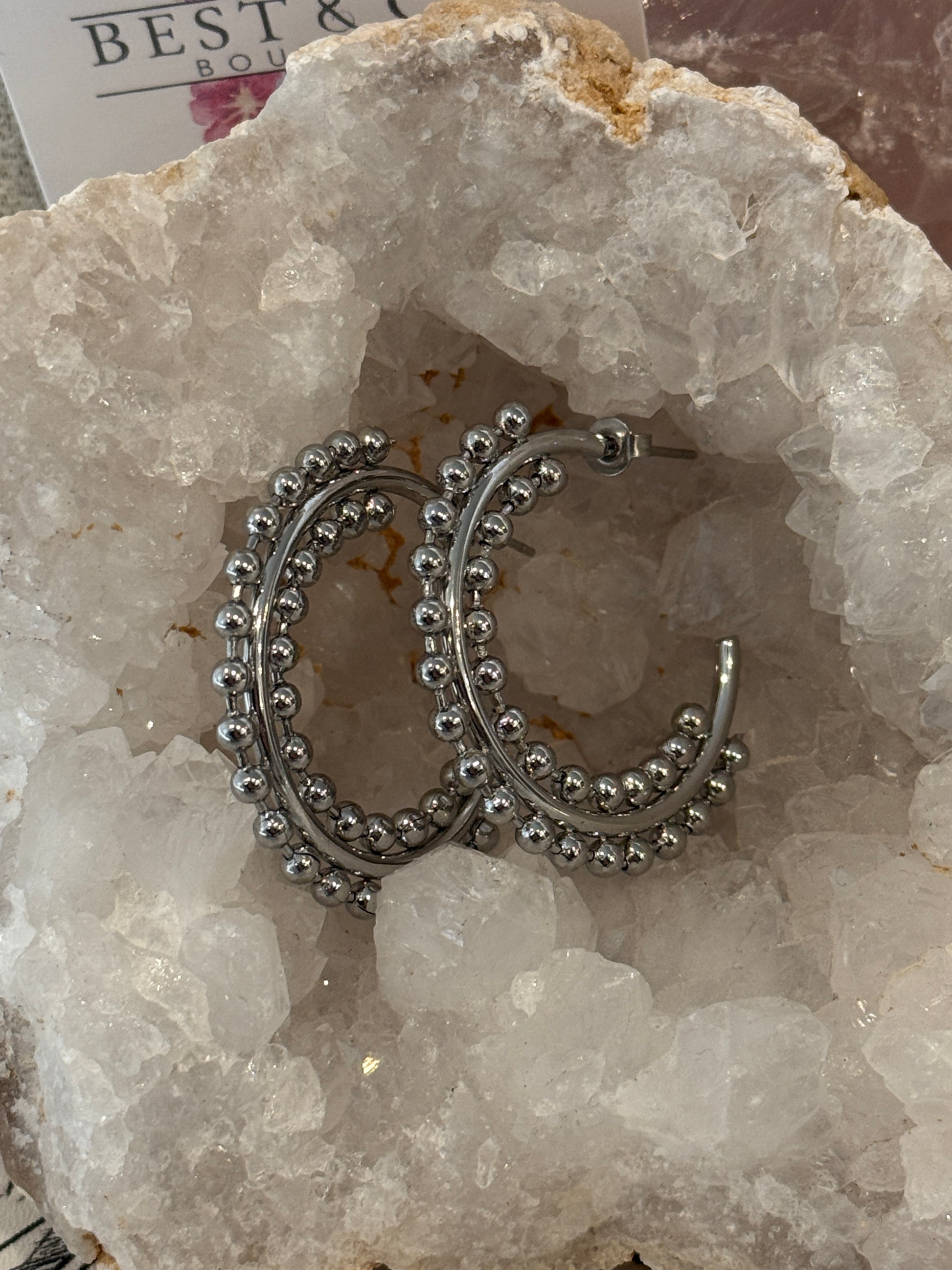 Gilded Dot Hoops - Best & Co. Boutique