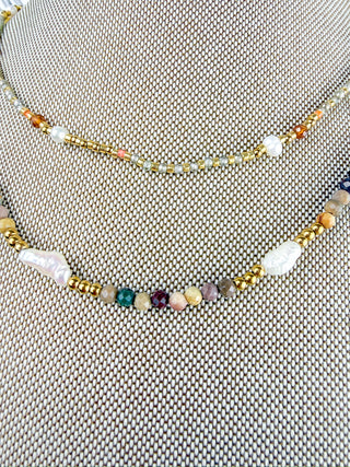 Anna Beaded Necklace | Brown