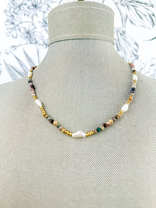 Anna Beaded Necklace | Brown