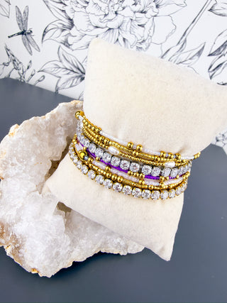 Elastic Tennis Bracelet | Gold