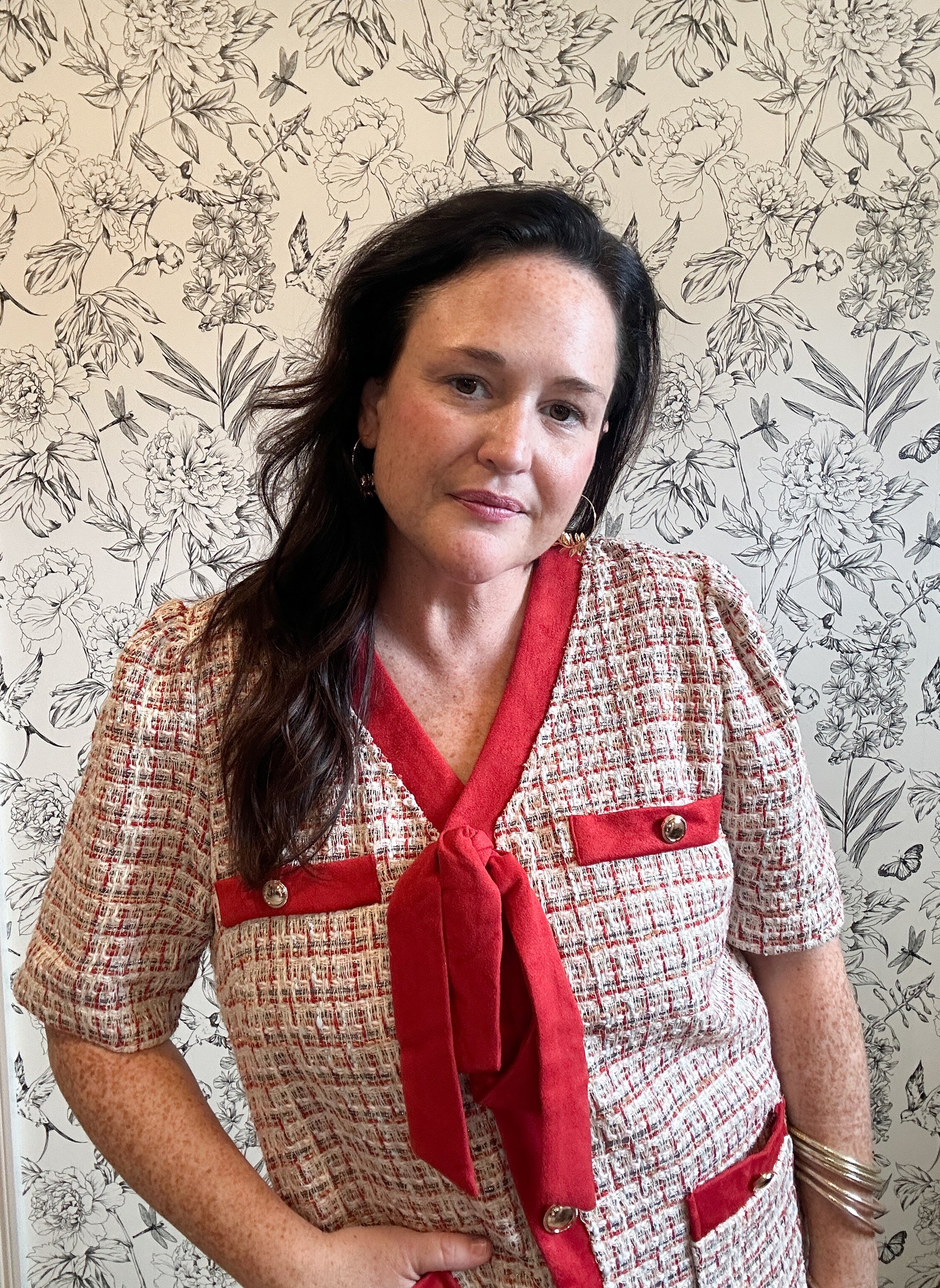 The Trina Red Tweed Dress - Best & Co. Boutique