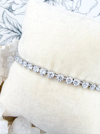 Elastic Tennis Bracelet | Silver