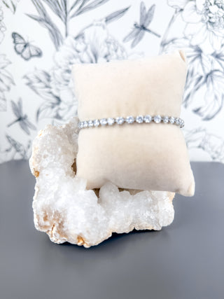 Elastic Tennis Bracelet | Silver