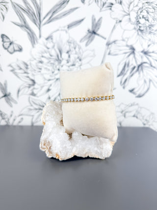 Elastic Tennis Bracelet | Gold