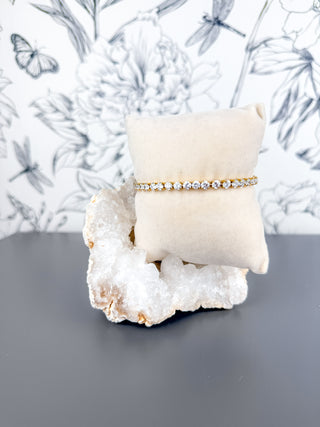 Elastic Tennis Bracelet | Gold