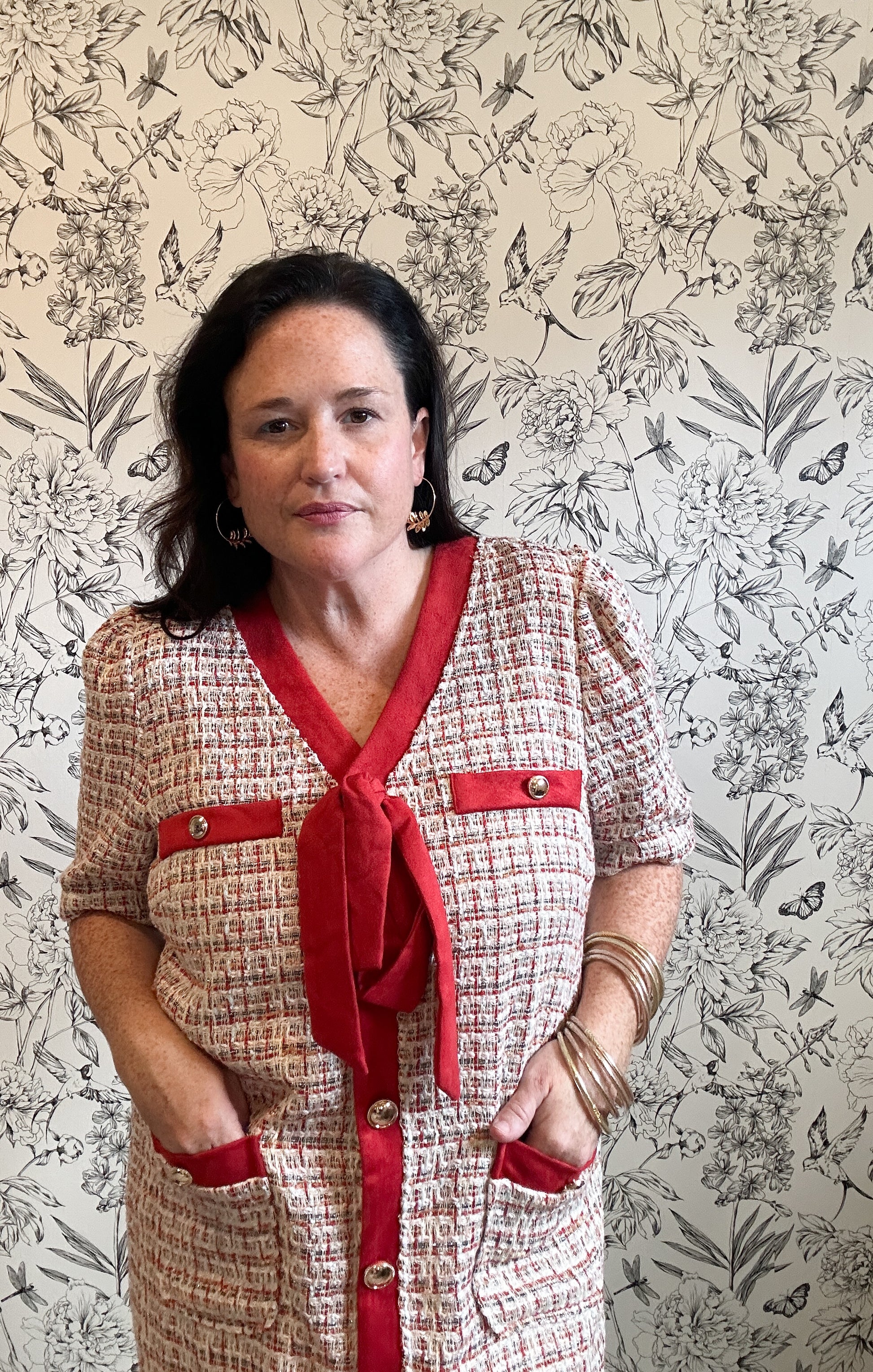 The Trina Red Tweed Dress - Best & Co. Boutique