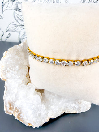 Elastic Tennis Bracelet | Gold