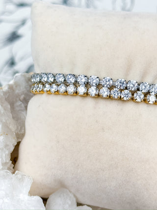 Elastic Tennis Bracelet | Gold