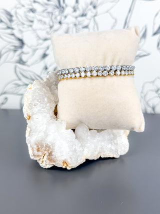 Elastic Tennis Bracelet | Gold