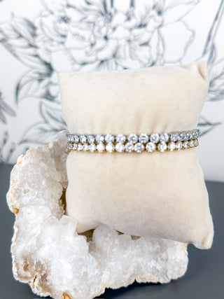 Elastic Tennis Bracelet | Silver