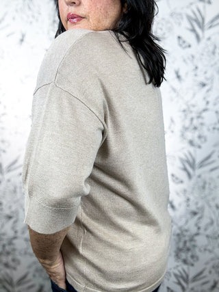 Luxe Knit Tee | Taupe Elevated Essential