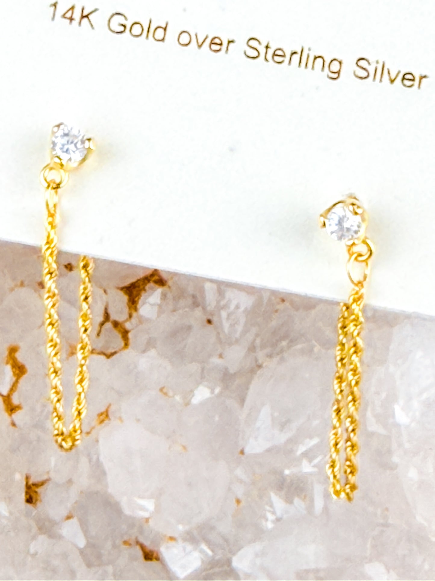 Lucinda Chain Drop Studs