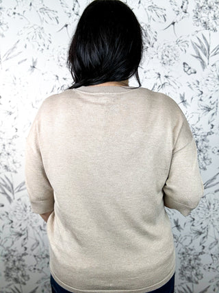 Luxe Knit Tee | Taupe Elevated Essential