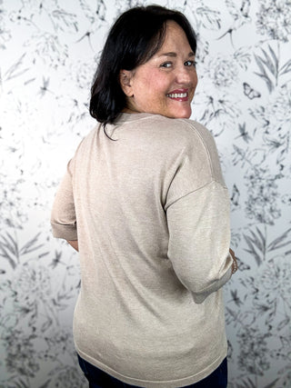 Luxe Knit Tee | Taupe Elevated Essential