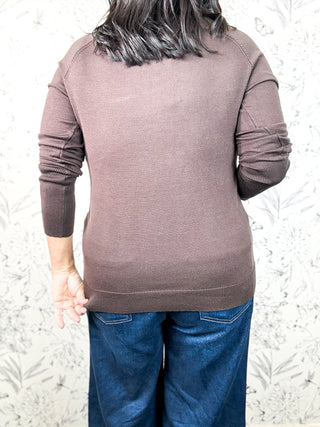 Cuff Season Crew Neck | Brown