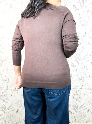 Cuff Season Crew Neck | Brown
