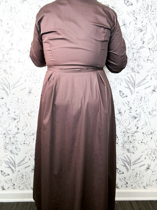 Espresso Command Belted Midi Shirt Dress