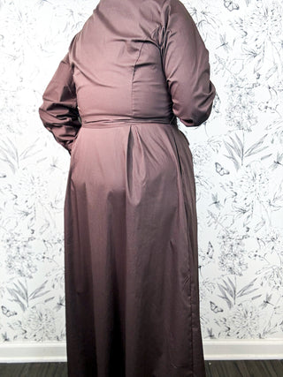 Espresso Command Belted Midi Shirt Dress