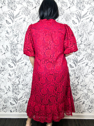 Crimson Lace Midi