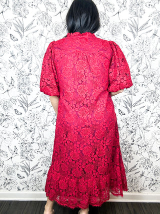 Crimson Lace Midi