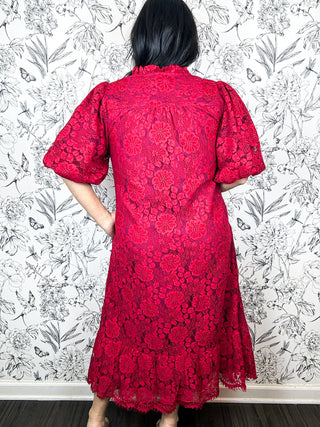 Crimson Lace Midi