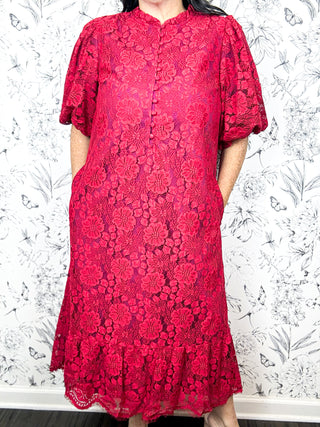 Crimson Lace Midi