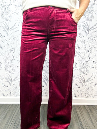 The Jean Velveteen | Cranberry