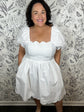 white scalloped mini dress JODIFL