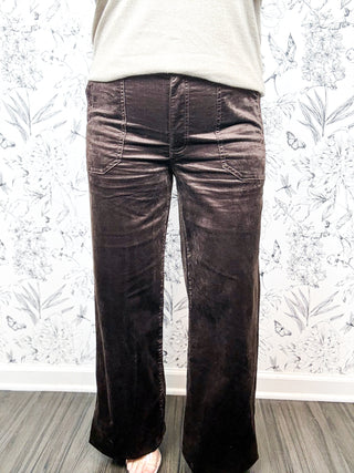 Jodi Straight Velveteen | Chocolate