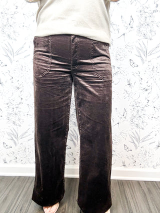 Jodi Straight Velveteen | Chocolate