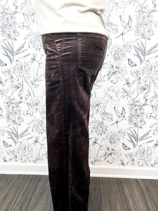 Jodi Straight Velveteen | Chocolate